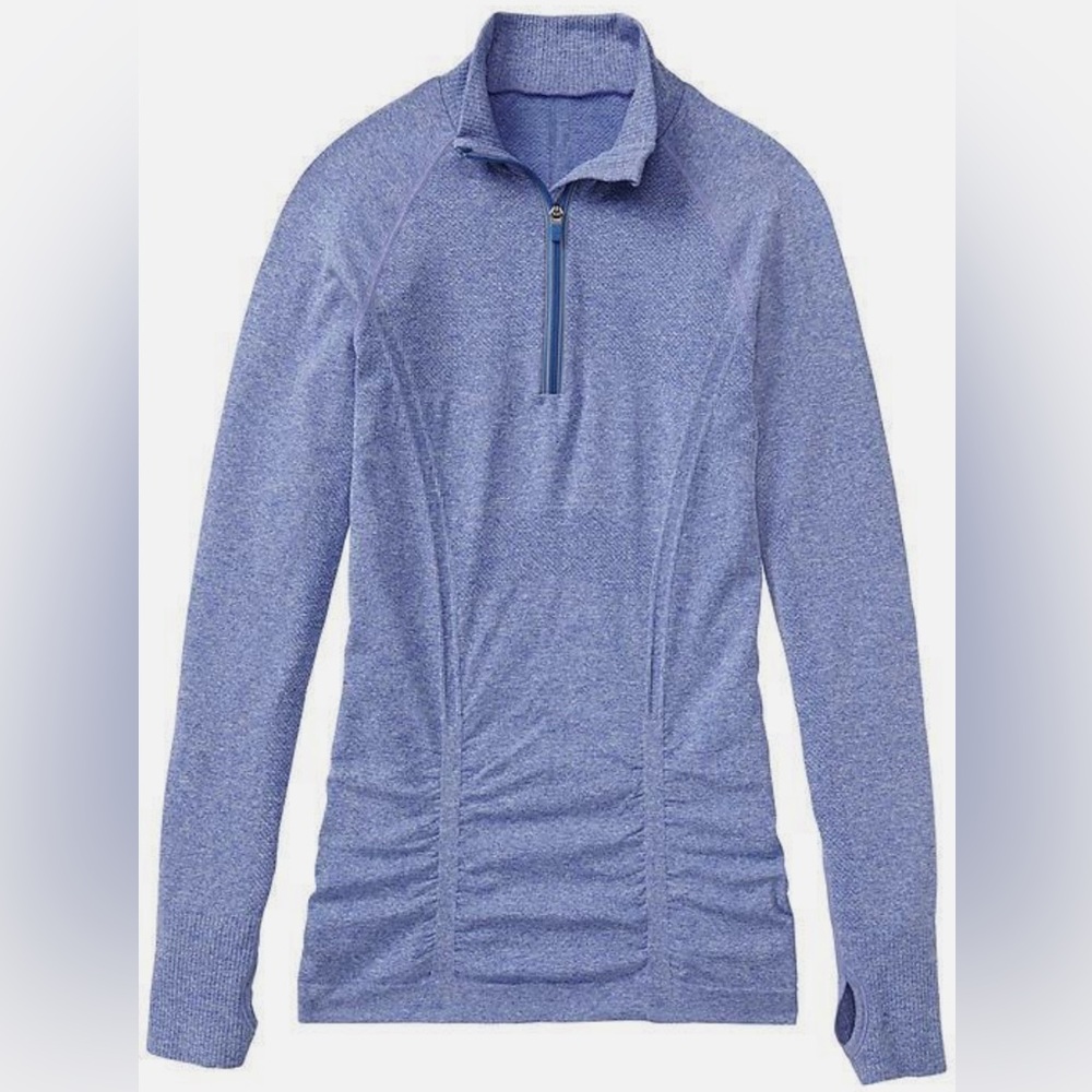 Athleta Fastest Track Blue Half Zip Size XS